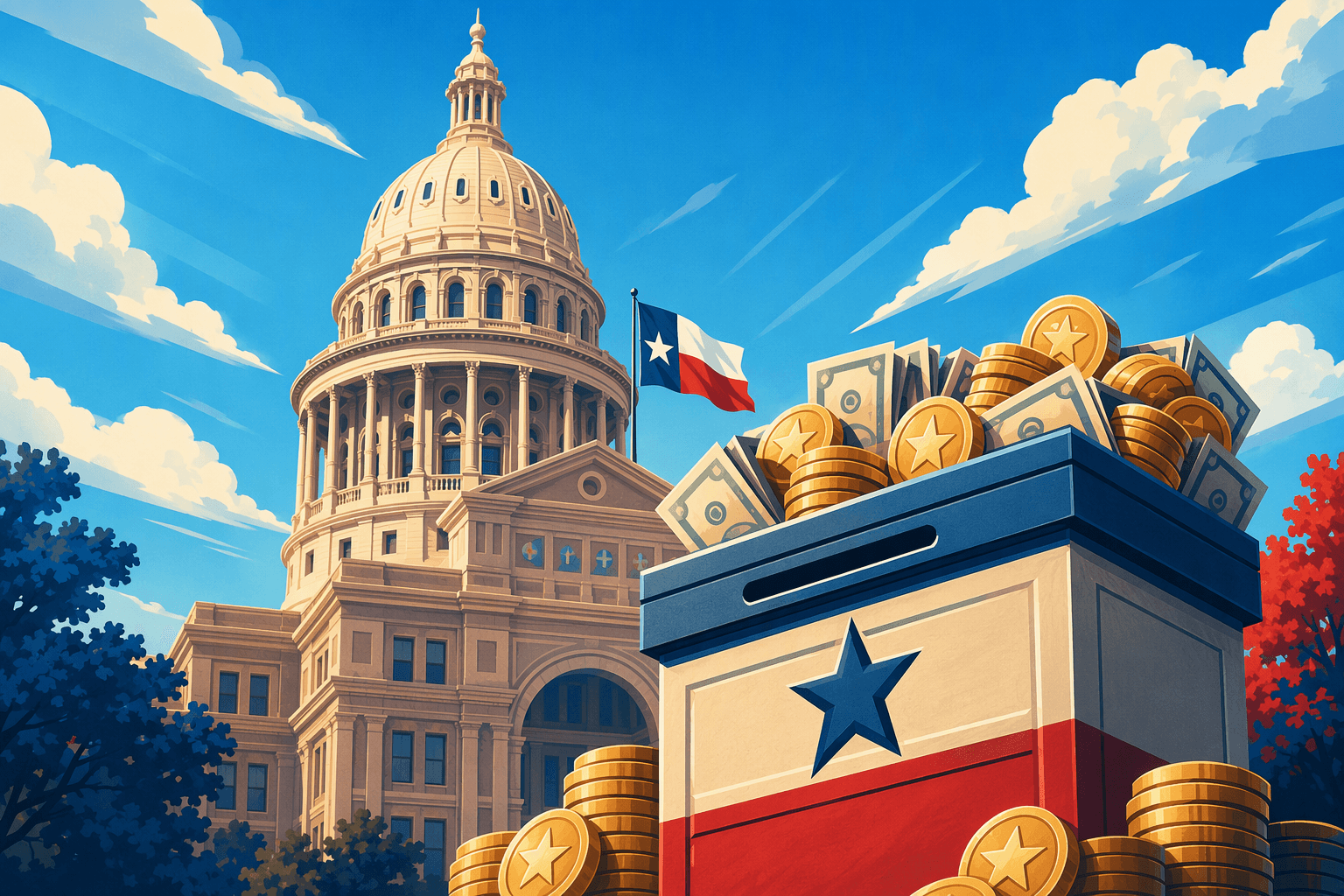 Texas state revenue - illustration, Jake Team LLC