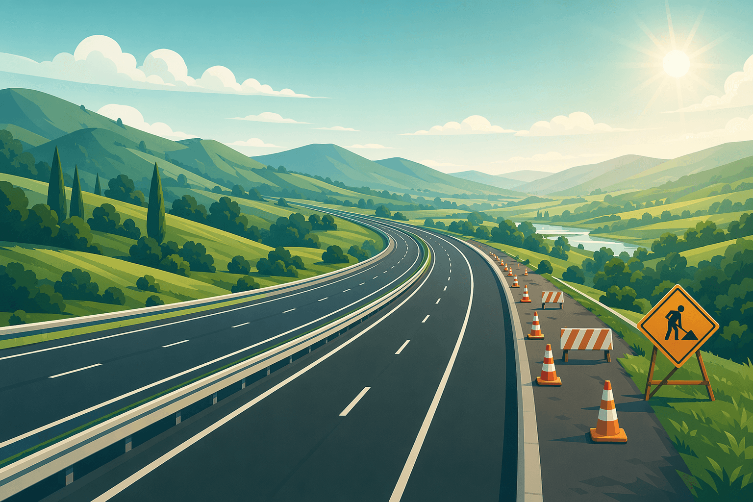 Road repair - illustration, Jake Team LLC