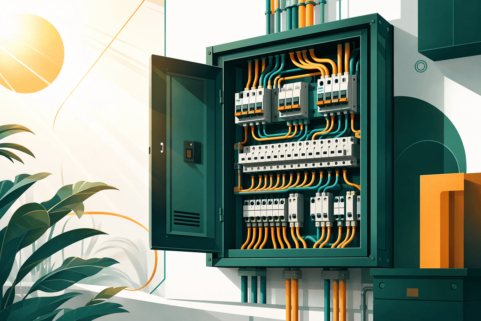 Electrician Trade Boom - illustration, Jake Team LLC