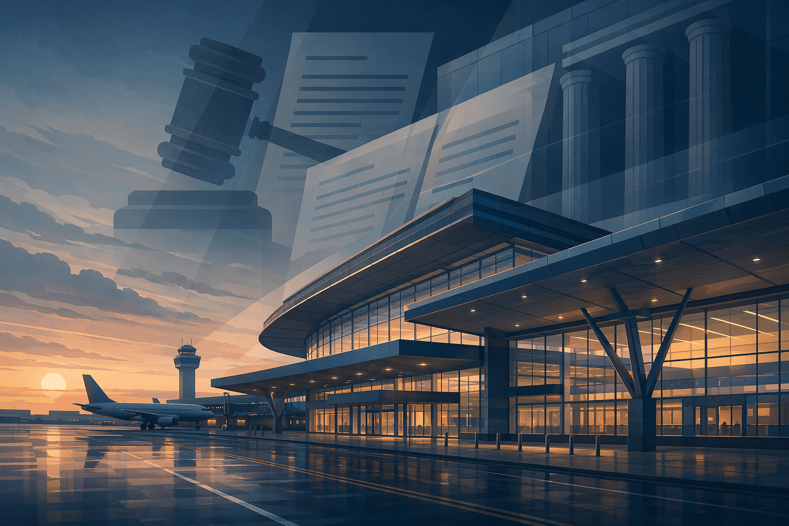 Airport finances legal - illustration, Jake Team LLC