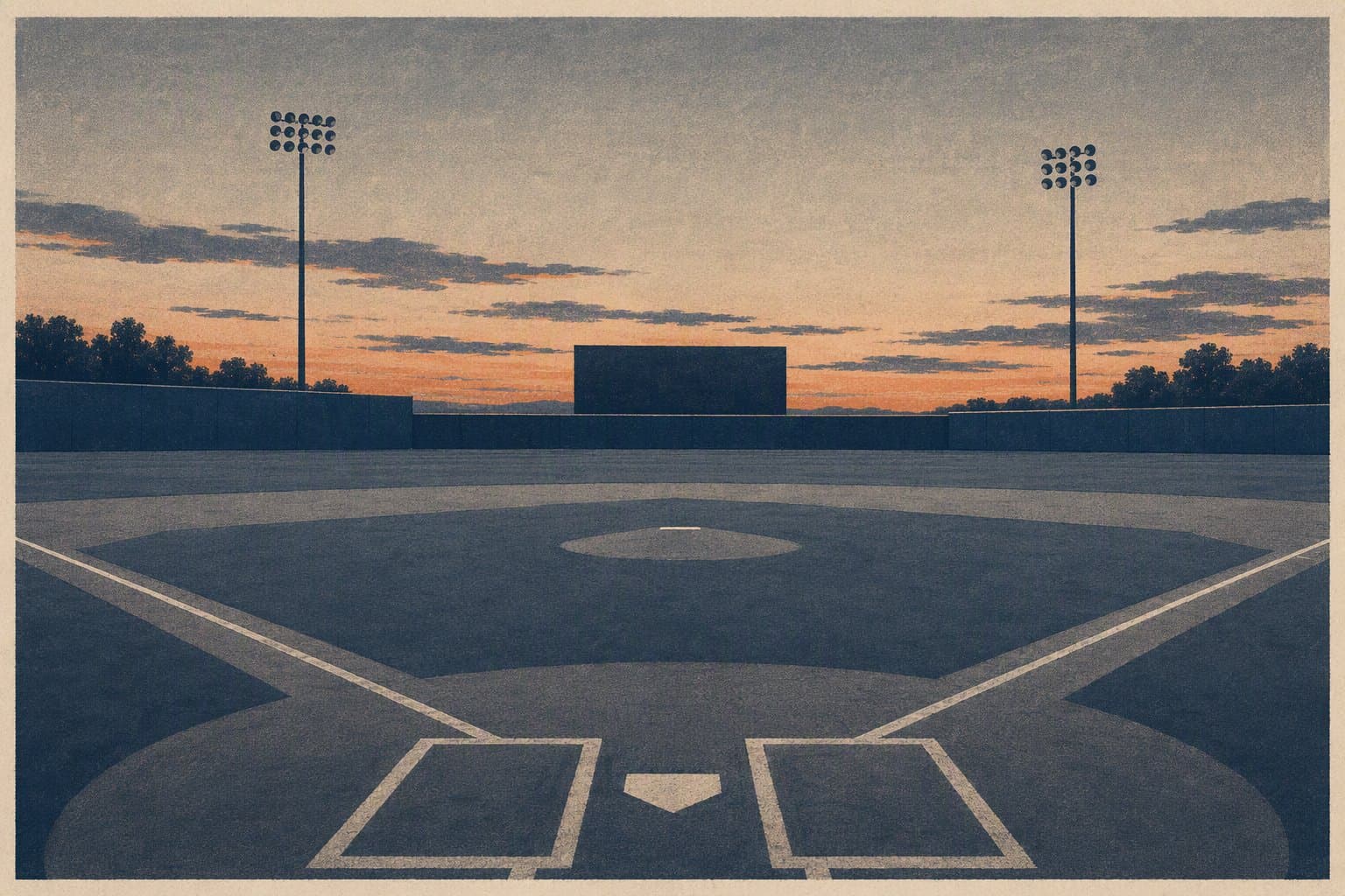 empty baseball stadium - illustration, Jake Team LLC