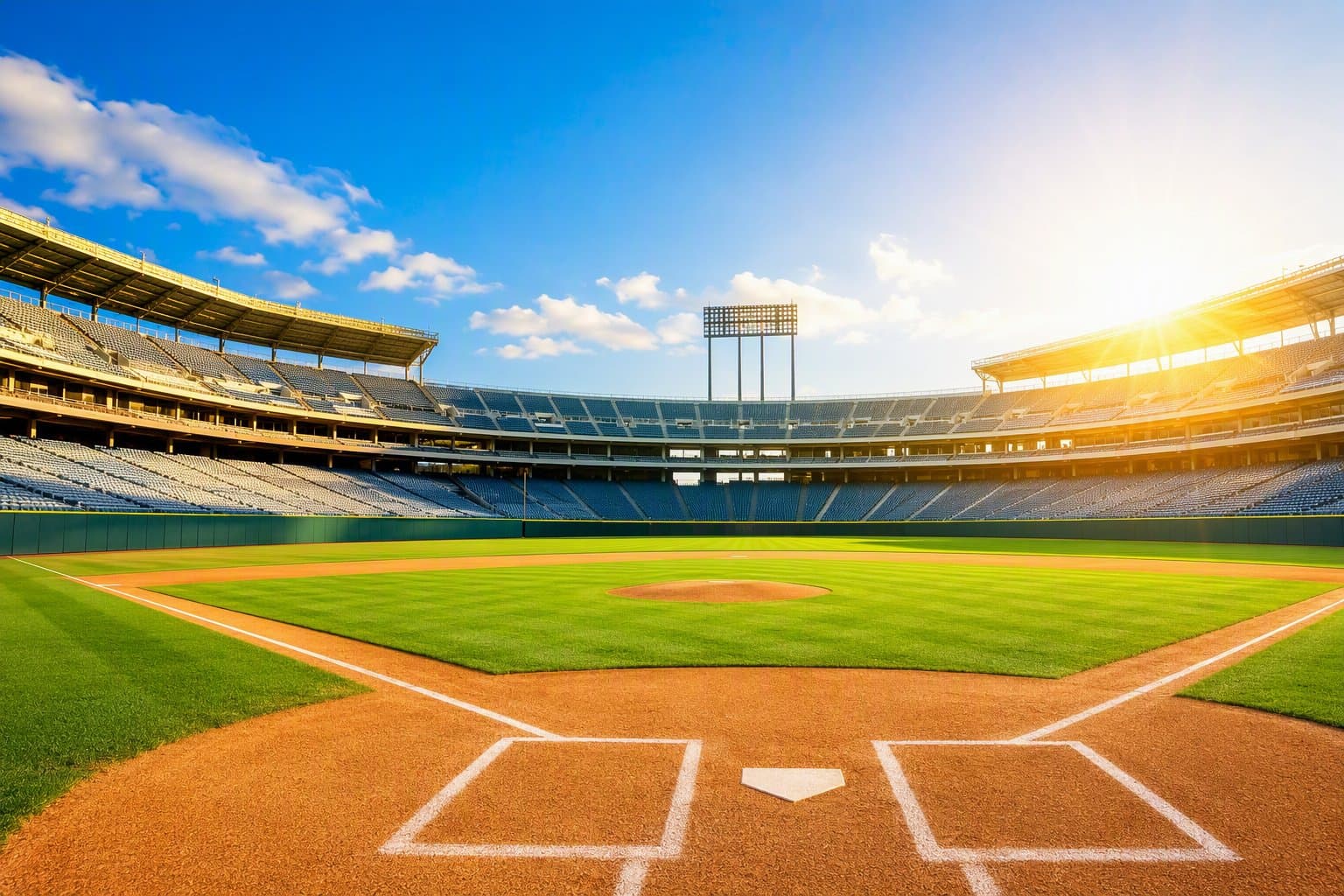 empty baseball stadium - illustration, Jake Team LLC