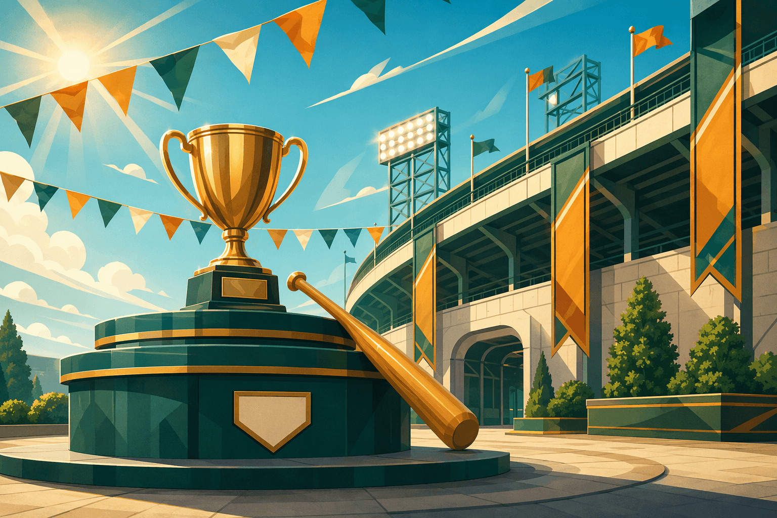 Baseball Victory - illustration, Jake Team LLC