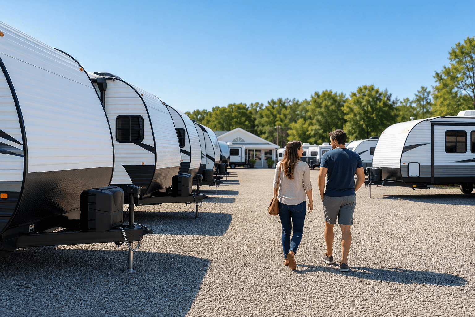 Trailer dealership exterior - illustration, Jake Team LLC