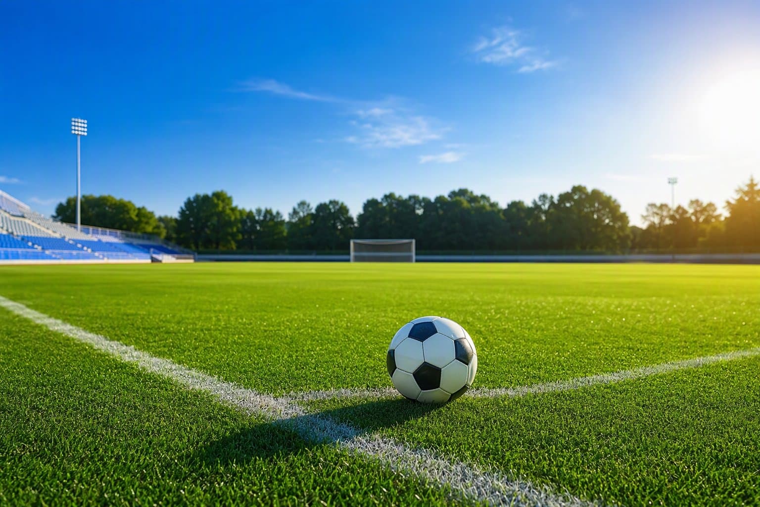 soccer stadium at dawn - illustration, Jake Team LLC
