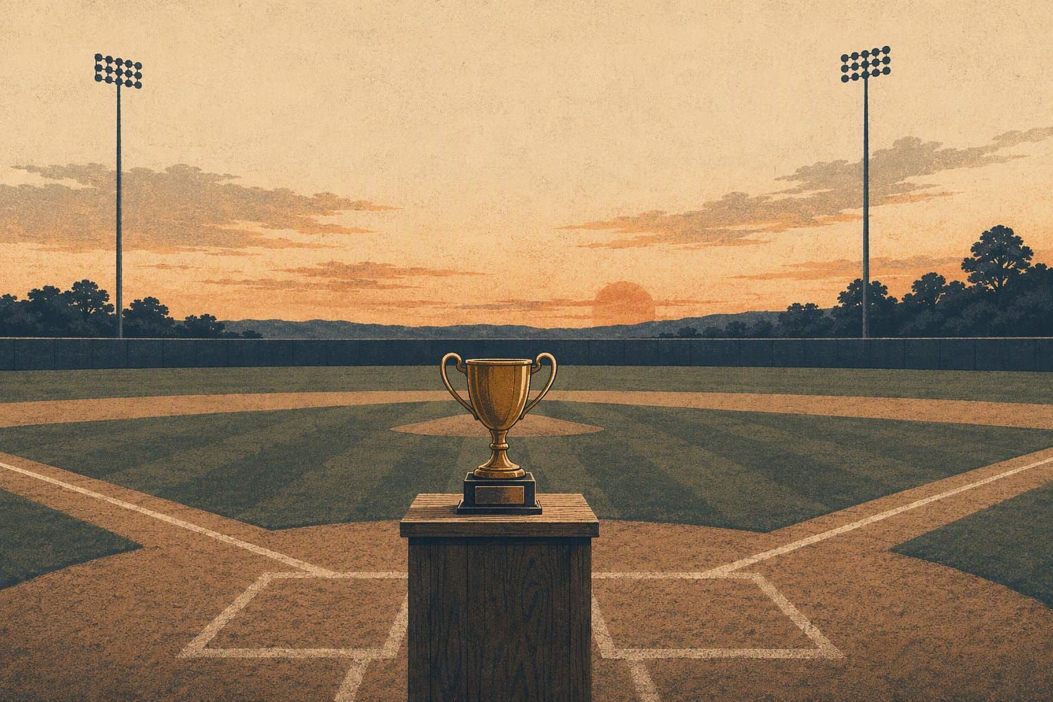 empty baseball stadium - illustration, Jake Team LLC