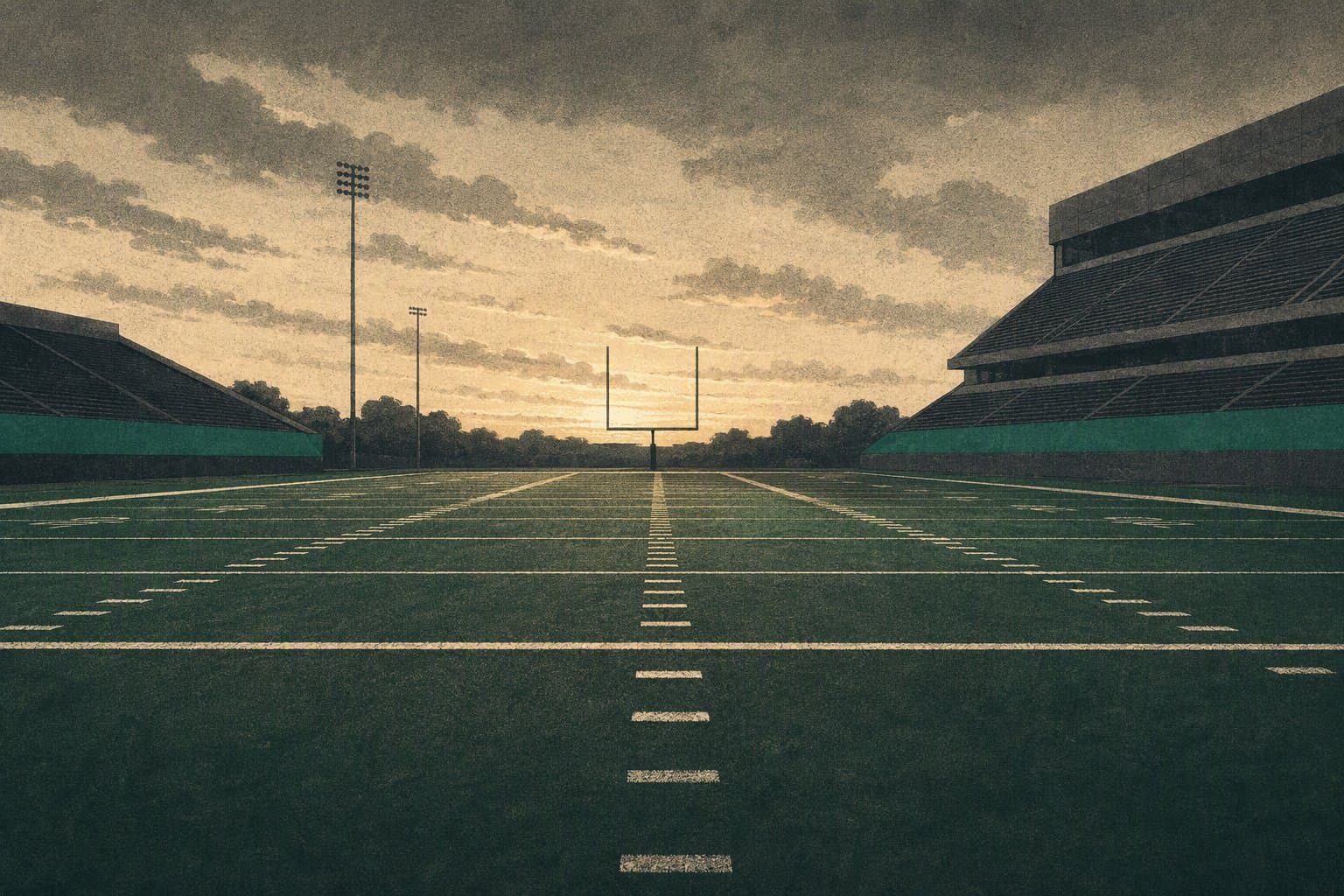 football stadium dusk - illustration, Jake Team LLC