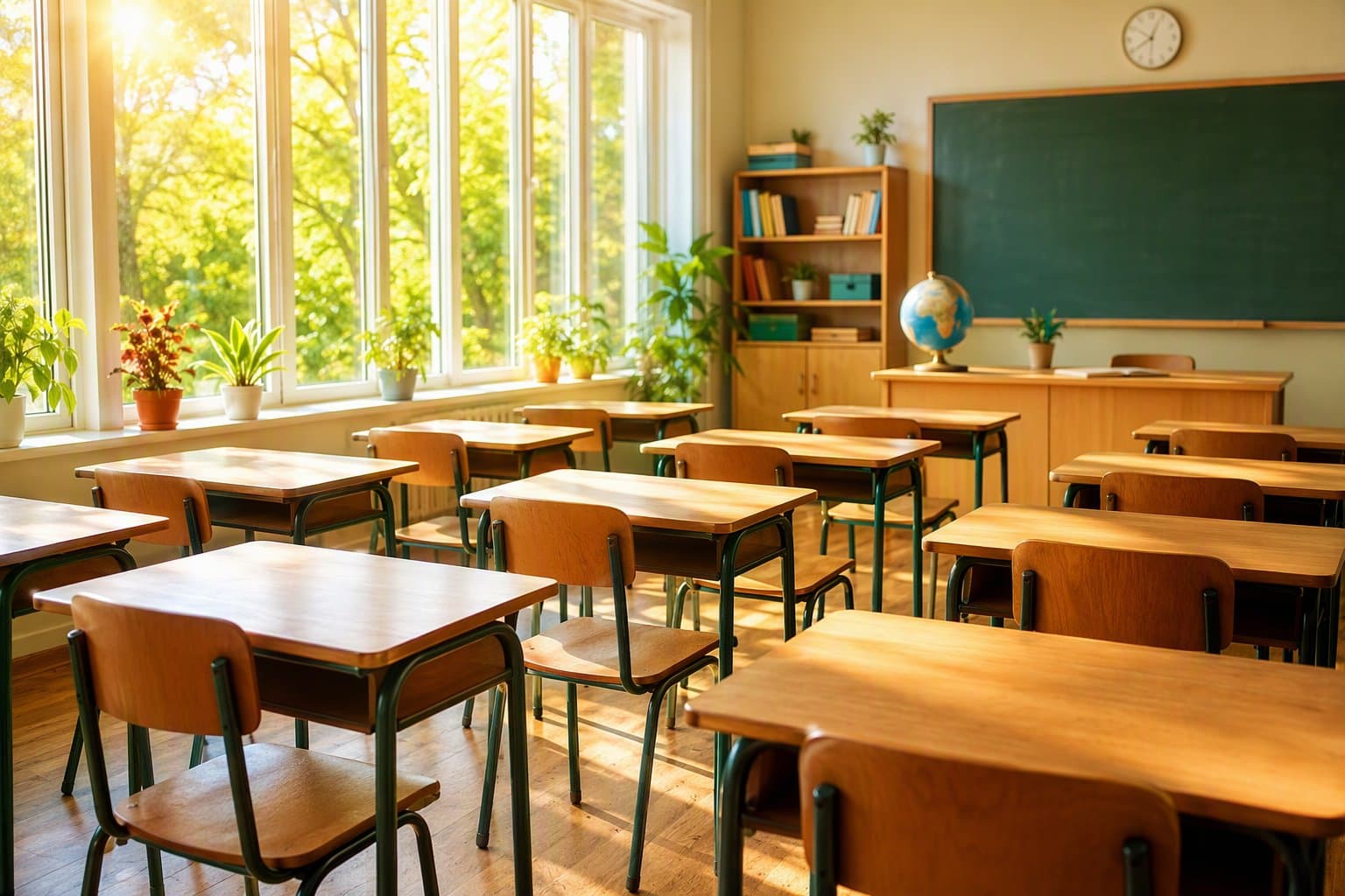 empty school desk - illustration, Jake Team LLC