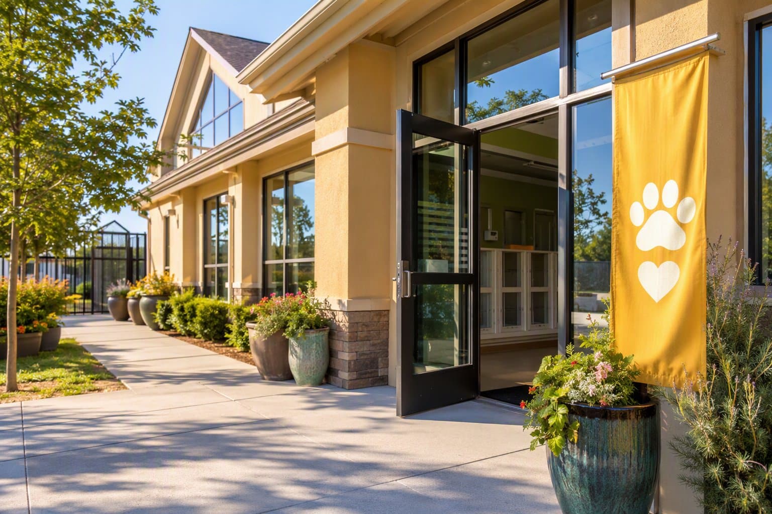 animal shelter entrance - illustration, Jake Team LLC