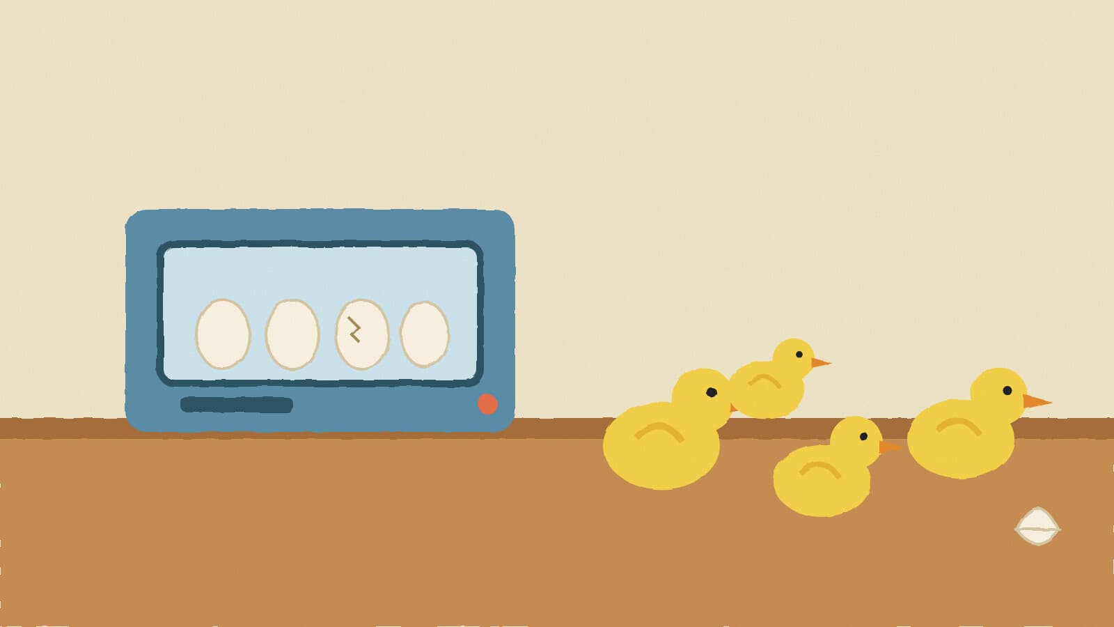 Ducklings beside an incubator - illustration, Jake Team LLC