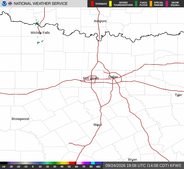 National Weather Service radar for North Texas (KFWS)