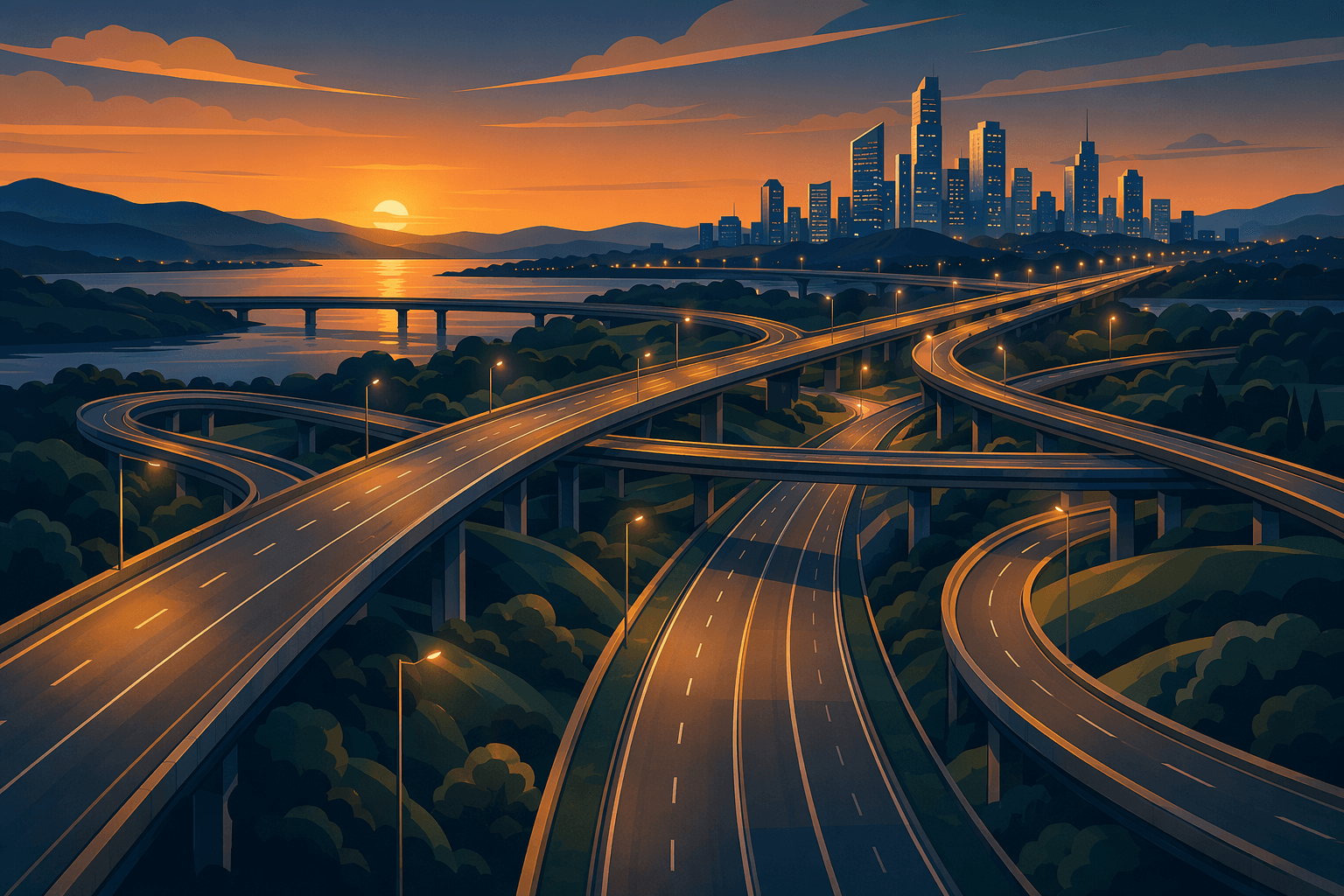 Roadway expansion - illustration, Jake Team LLC